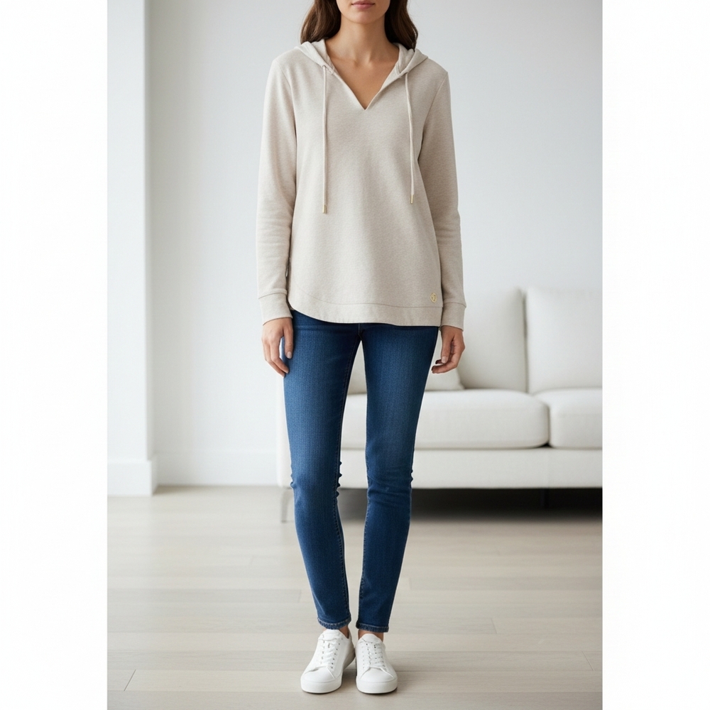 Michael Kors Cream V-Neck Sweater